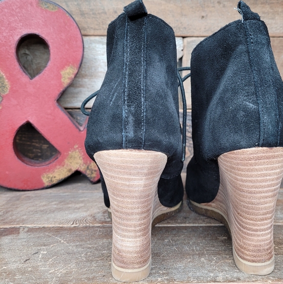 Steve Madden DESSERTT Black Leather Lace Up Shoes - Picture 6 of 14